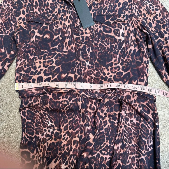 NEW one teaspoon leopard print button up collared jumpsuit boilersuit medium - Picture 6 of 10